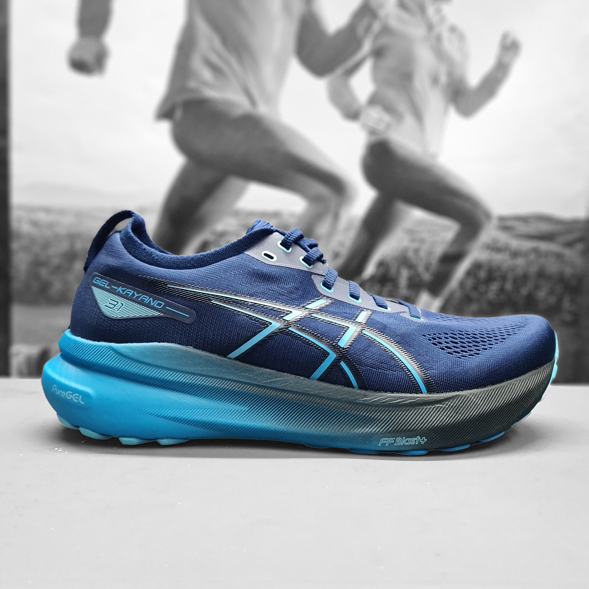 Asics Kayano 31 Mens - Durban Runner 8 / blue exp/dig aqua