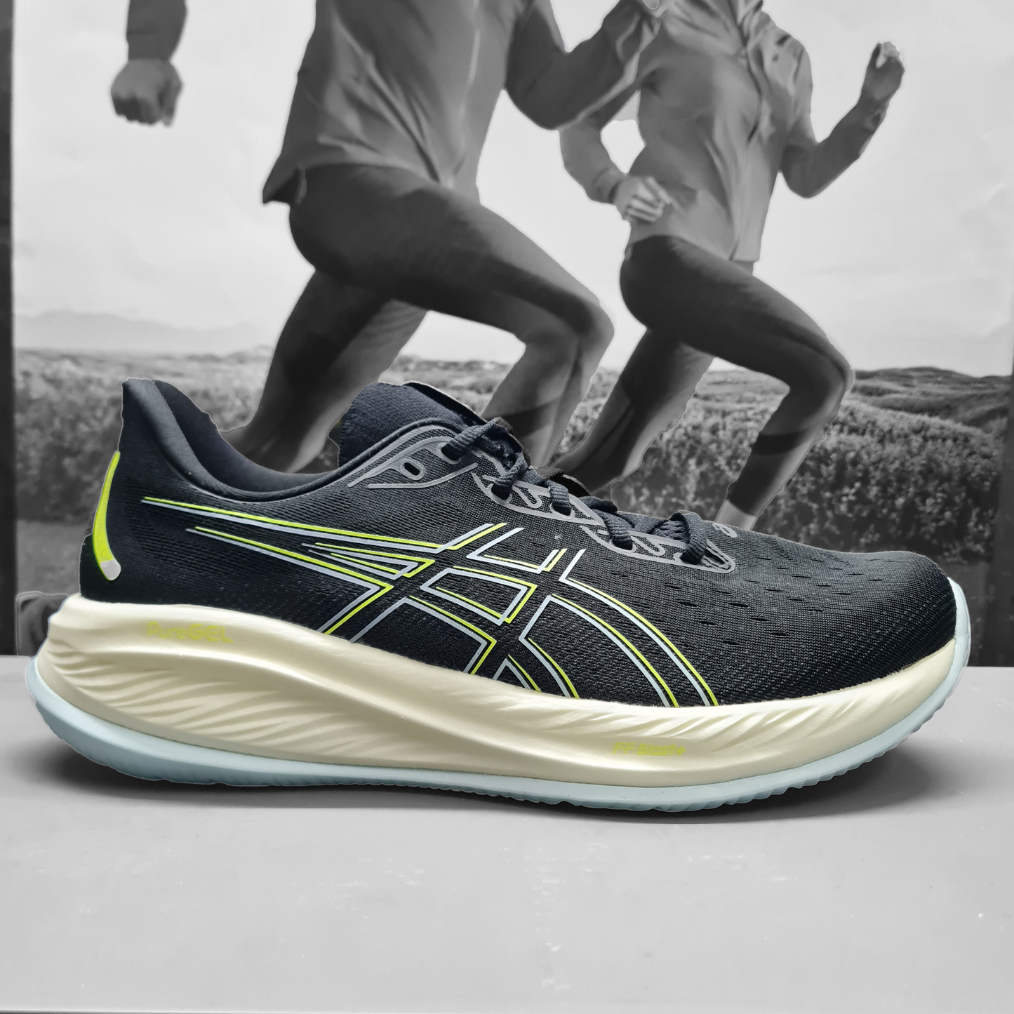 Asics Gel Cumulus 26 Mens - Durban Runner 7.5 / Black/safetey yellow