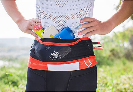 Aonijie Elasticated Waist Belt includes 250ml Flask - Durban Runner SM / Black