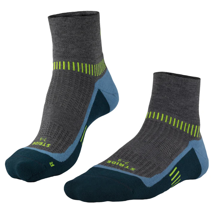 Falke Stride Anklet Unisex Socks - Durban Runner 4 TO 6 / Grey/heather/teal