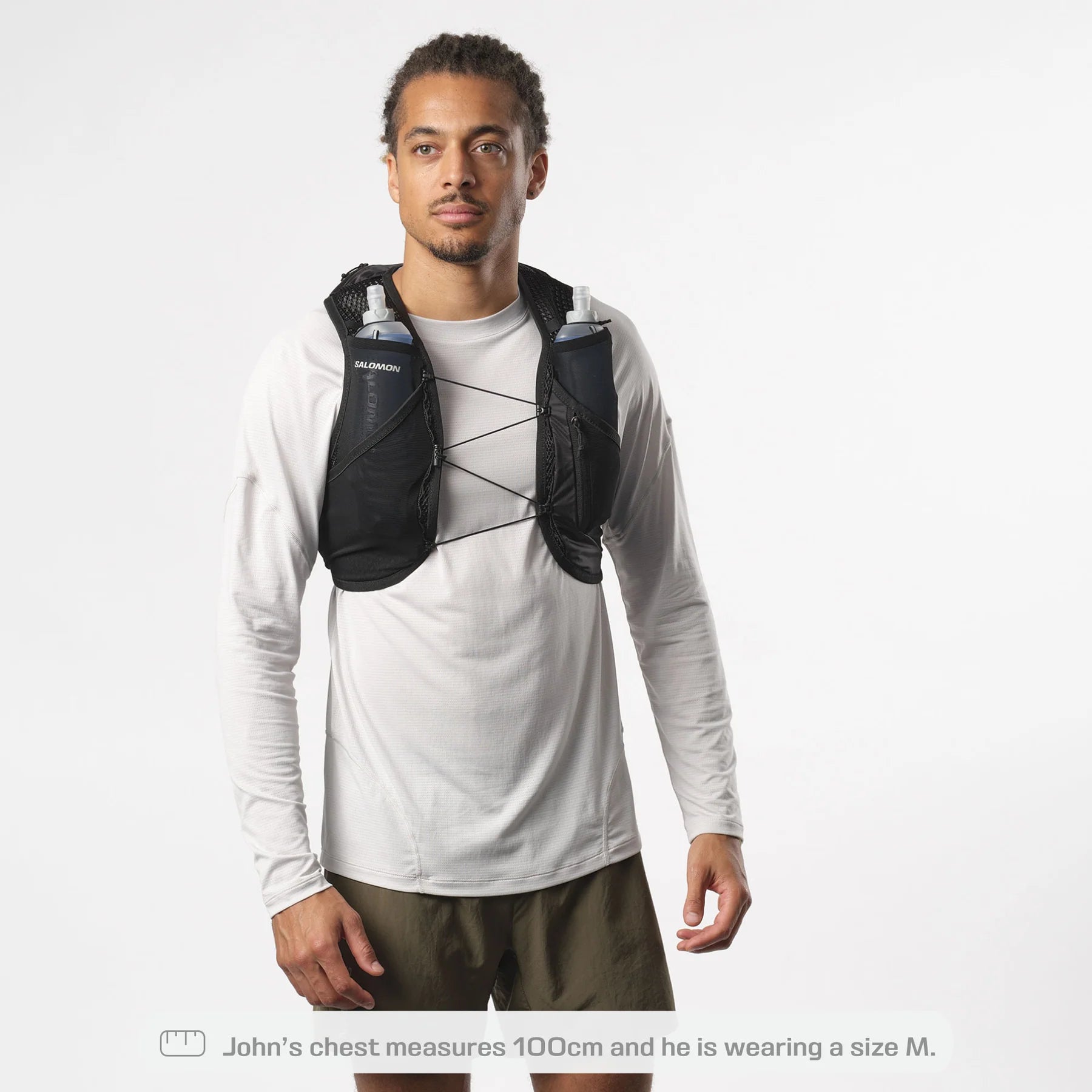 Salomon Active Skin 8 Unisex Running Vest - Durban Runner XS / BLACK/METAL