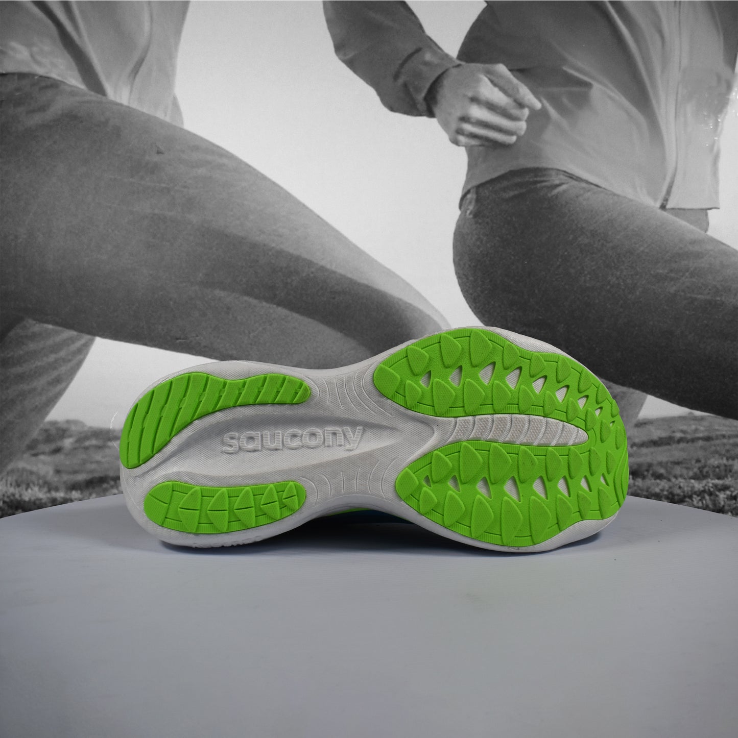 Saucony Ride 19 Mens Running Shoes - Durban Runner 7 / COBALT/SLIME