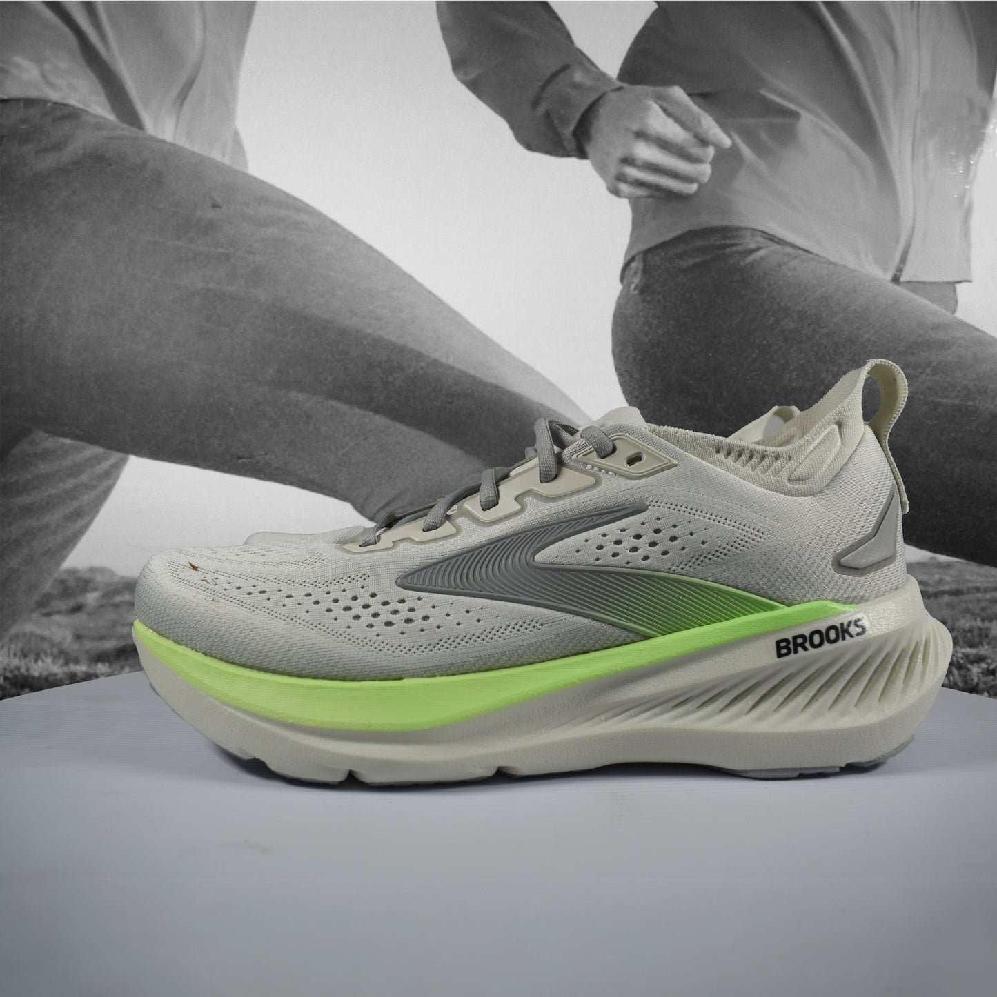 Brooks Glycerin 23 Mens Running Shoes - Durban Runner 7 / Grey/Green/Black