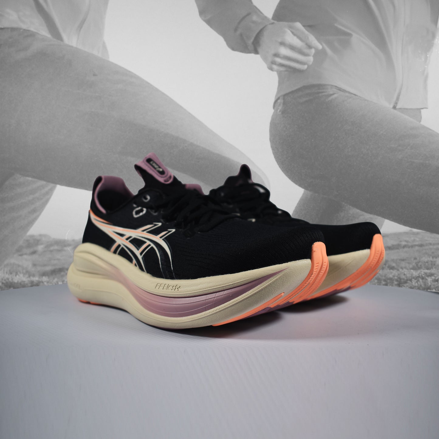 Asics GEL-NIMBUS 28 Womens Running Shoes - Durban Runner UK6 / BLACK/ TAROPURPLE