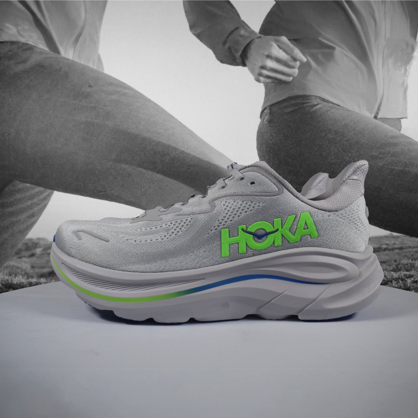Hoka Clifton 10 Wide Mens Running Shoes - Durban Runner 7.5 / AYNN