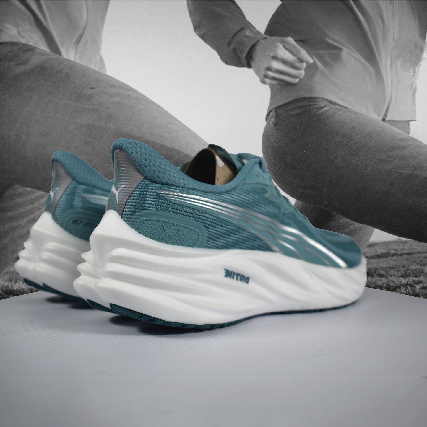 Puma Velocity NITRO™ 4 Mens Road Running Shoe - Durban Runner Baltic Sea Blue Emerald Ice / 9.5