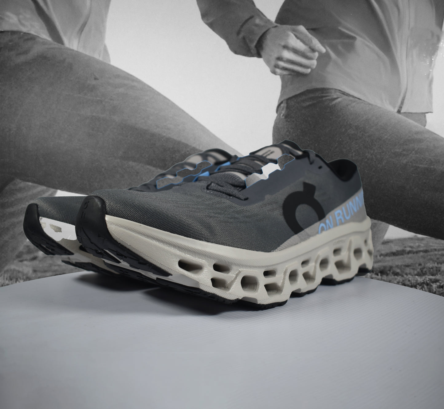 On Cloud Cloudmonster 3 Mens Running Shoe - Durban Runner Rock | Silver / 11