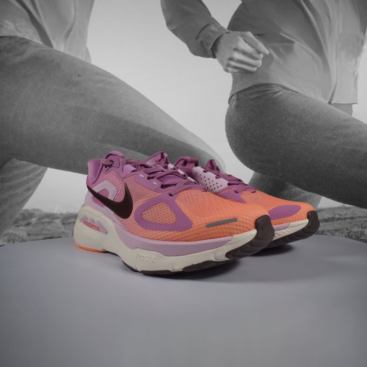Nike STRUCTURE PLUS Womens Running Shoes - Durban Runner LT MAGENTA/TATTOO-ORANGE PULSE-PINK FOAM / 8