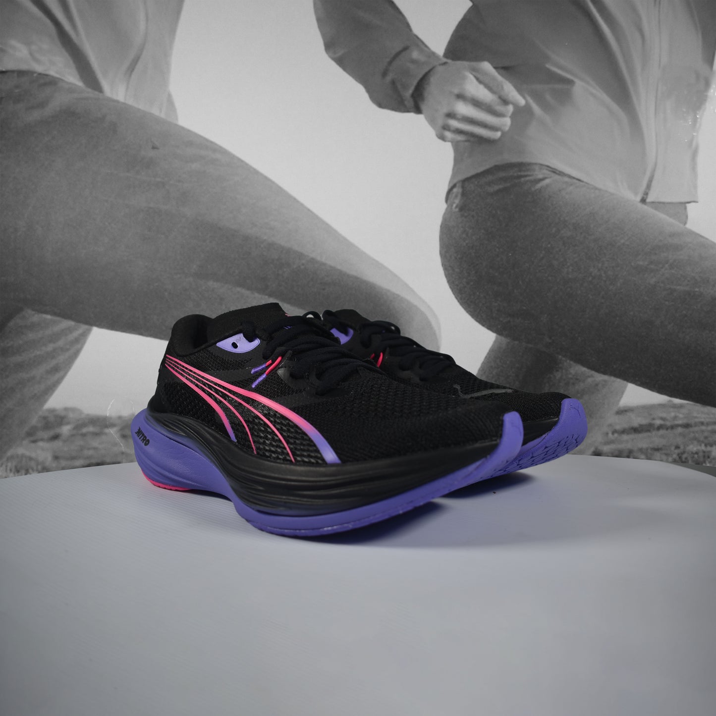 Puma Deviate NITRO™ 3 DIGITOKYO Womens Running Shoes - Durban Runner PURPLE/BLACK / 5
