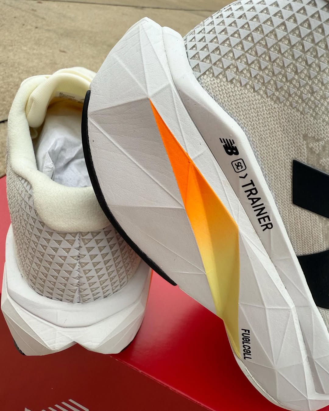 New Balance SuperComp Fuel Cell Trainer v3 Womens - Durban Runner 5 / White/Black/Orange