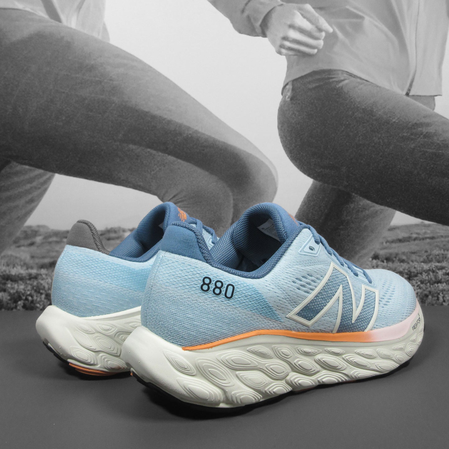 New Balance 880 V14 D Womens - Durban Runner 5 / Light Blue/Orange/White (Wide Width)