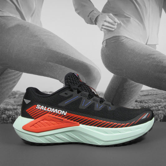 Salomon DRX Defy GRVL Womens Trail Running - Durban Runner 5.5 / Black/Cherry Tomato/Bay