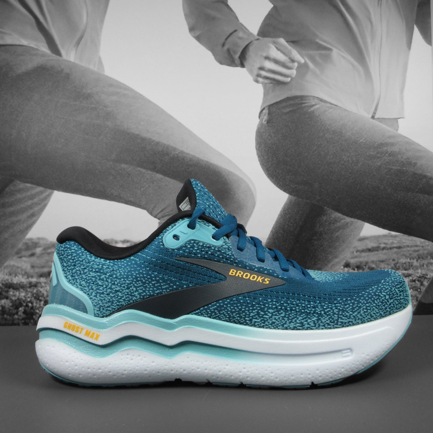Brooks Ghost Max 2 Mens - Durban Runner 8 / Moroccan Blue/Aqua/Orange Pop