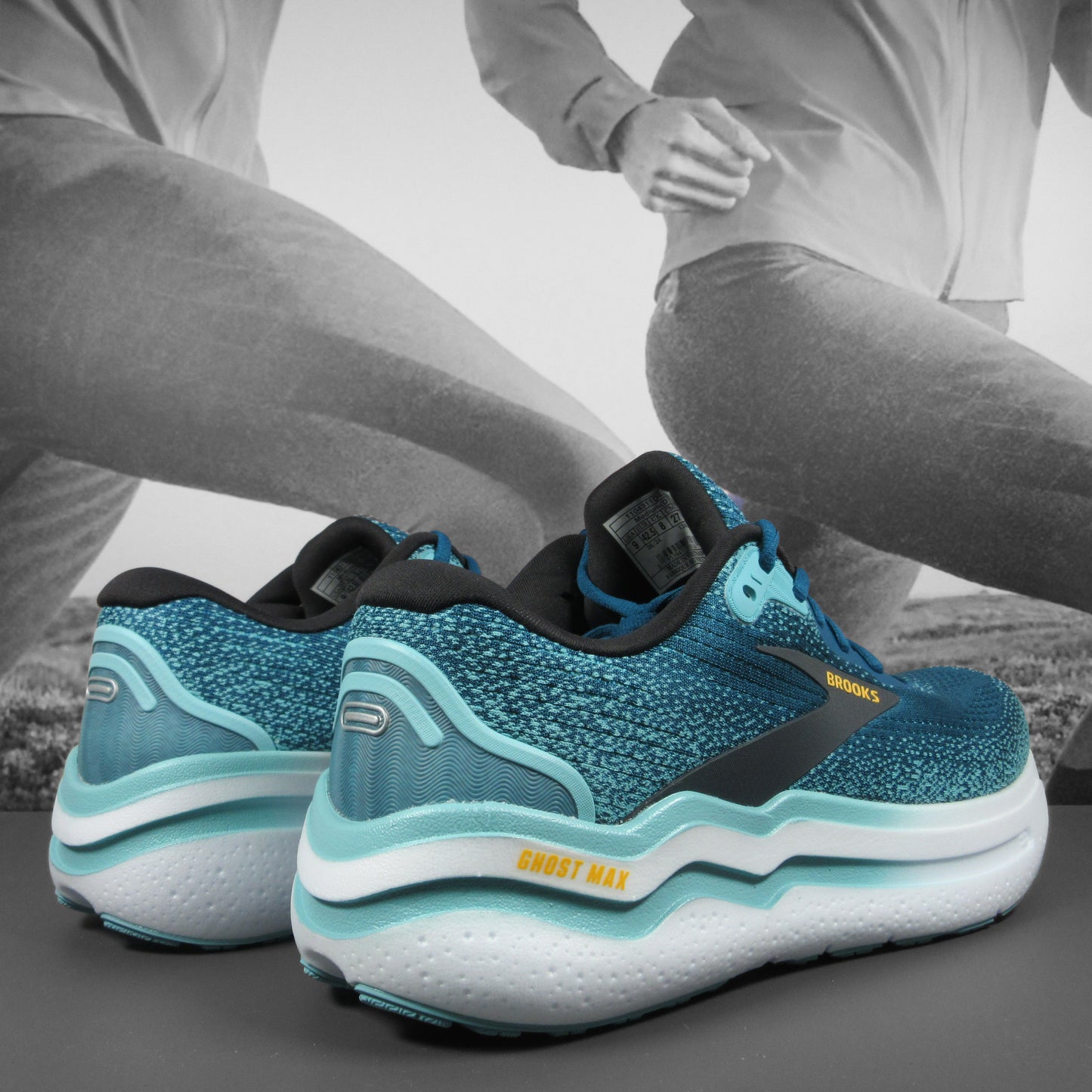 Brooks Ghost Max 2 Mens - Durban Runner 8 / Moroccan Blue/Aqua/Orange Pop