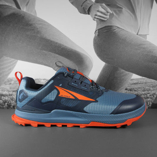 Altra Lone Peak 8 Mens Trail Running Shoe - Durban Runner 8 / BLUE/ORANGE