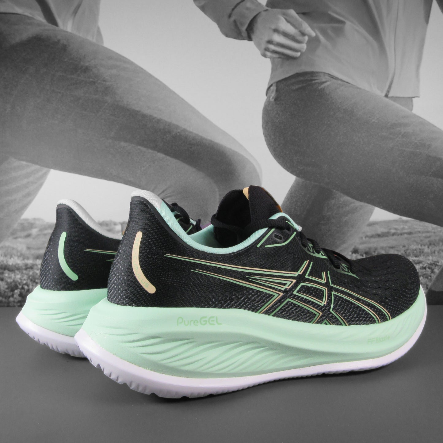 Asics Gel-Cumulus 26 Womens - Durban Runner 5 / Black/Mint Tint