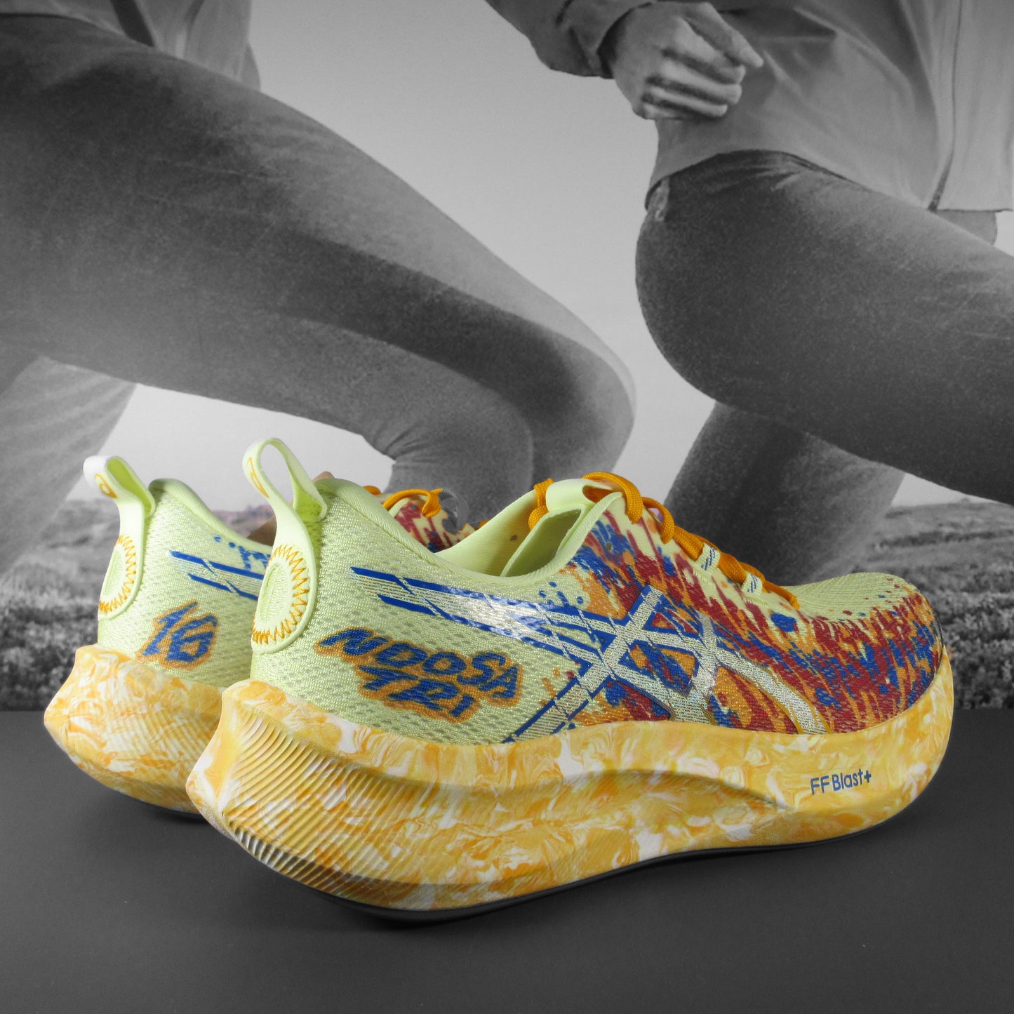 Asics Noosa Tri 16 Mens - Durban Runner 7.5 / Huddle Yellow/Illusion Blue