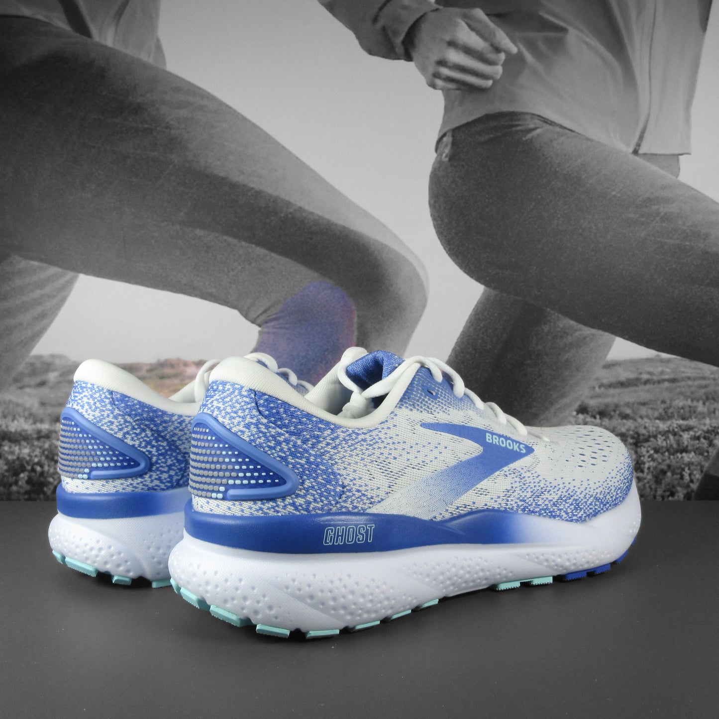 Brooks Ghost 16 Womens - Durban Runner 4 / WHITE/AMPARO BLUE/LIMPET SHELL