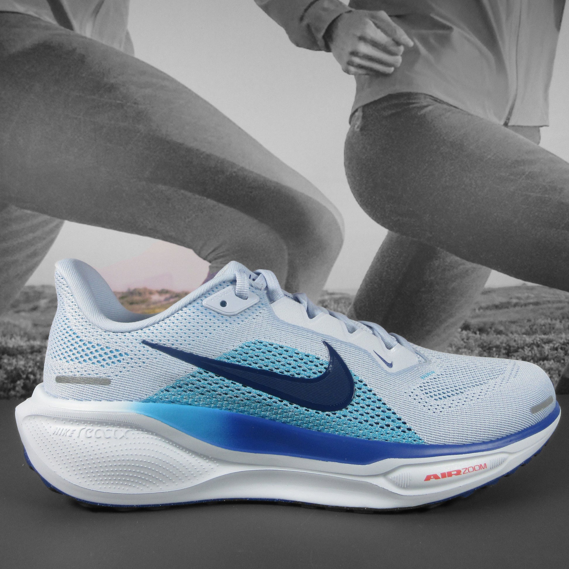 Nike Pegasus 41 Mens Road Running Shoes - Durban Runner 6 / BLUE TINT/BLACK-PSYCHIC BLUE-SMOKEY BLUE
