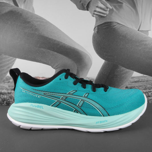 Asics GEL-Cumulus 27 Mens - Durban Runner 7.5 / Wave Teal/Illuminate Mint
