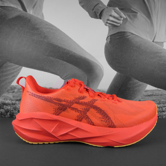 Asics NOVABLAST 5 Womens Road Running Shoes - Durban Runner 5 / FLASH RED/EDO PURPLE