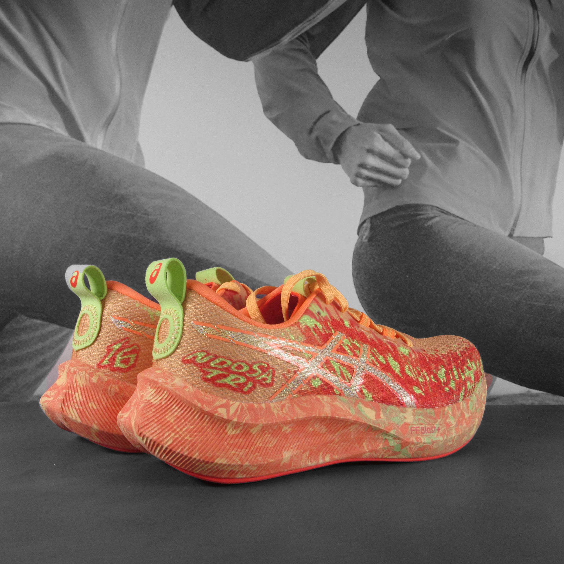 Asics NOOSA TRI 16 Womens Running Shoe - Durban Runner 5 / ORANGE GLOW/FLASH RED