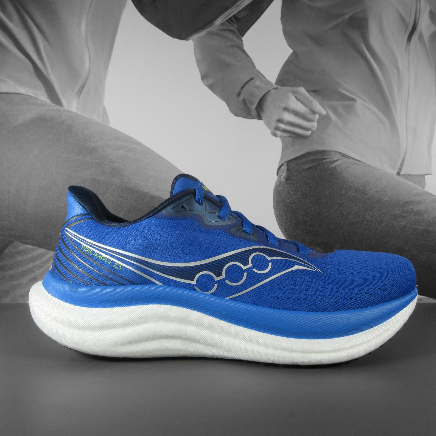 Saucony Triumph 23 Womens Road Running Shoes - Durban Runner 7.5 / lapis/silver