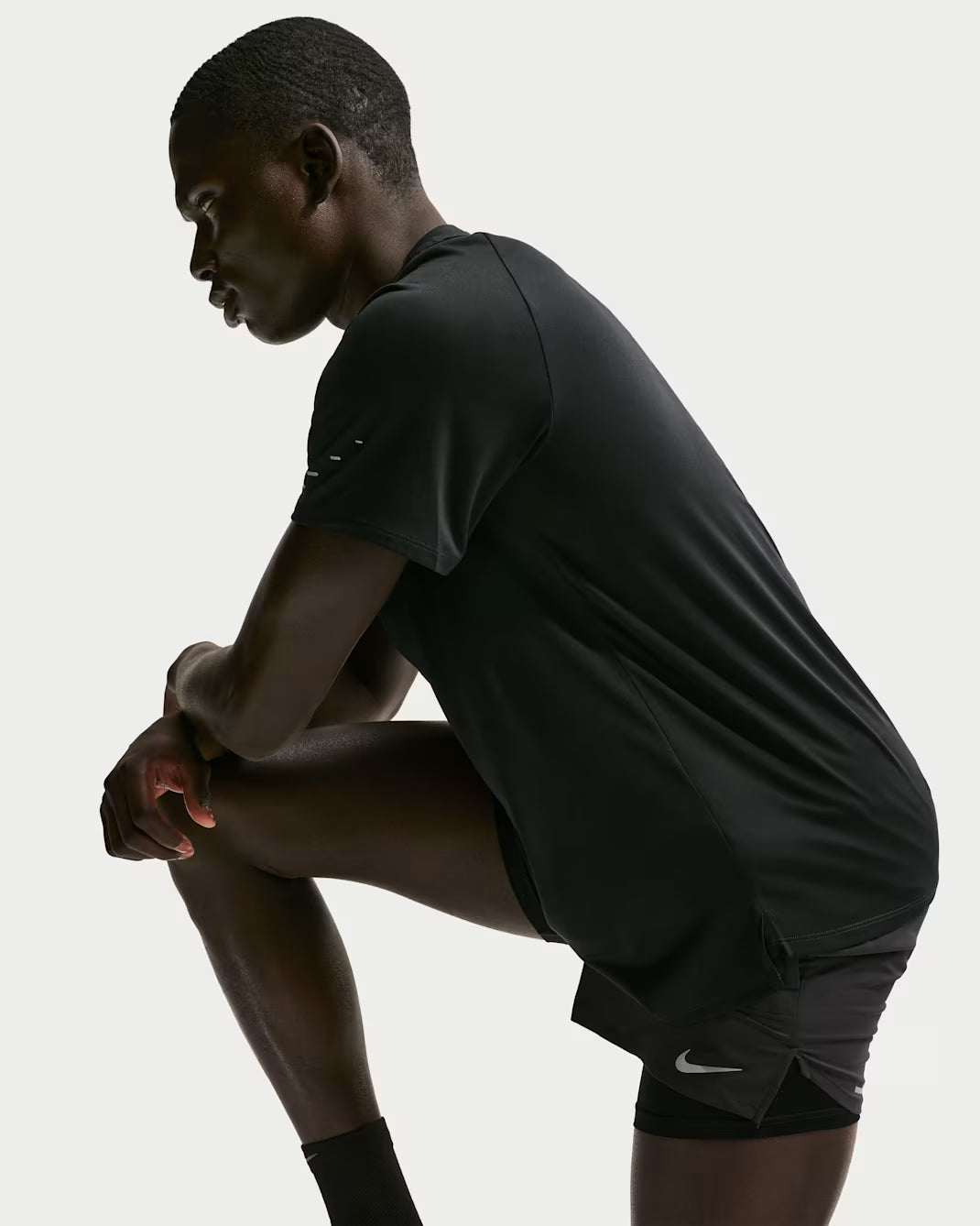 Nike Stride Men's Dri-FIT ADV Short-Sleeve Running Top - Durban Runner BLACK/REFLECTIVE SILV / 2XL