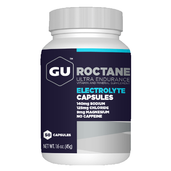 Gu Roctane Electrolyte Capsules - Durban Runner 50 Tabs / Capsules (Bottle Contains 50 Tablets)