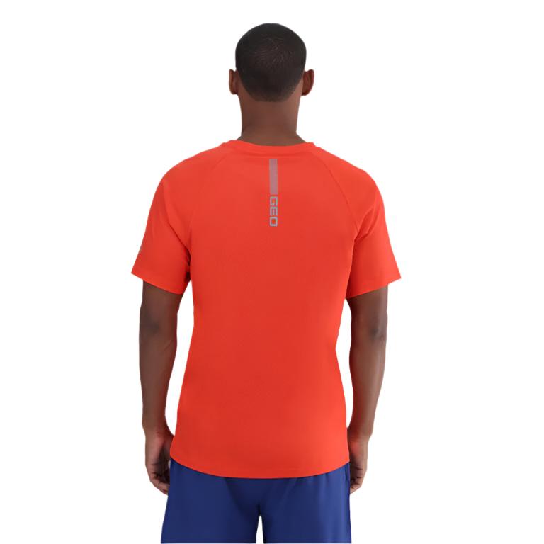 Hi Tec Geo Short Sleeve Mens - Durban Runner S / Cherry Tomato