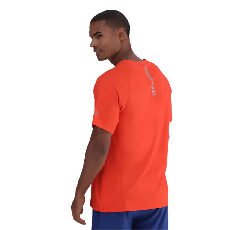 Hi Tec Geo Short Sleeve Mens - Durban Runner S / Cherry Tomato