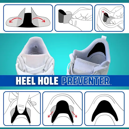 Heel Hole Preventer Patches - Durban Runner 1 Size Fits All / Black