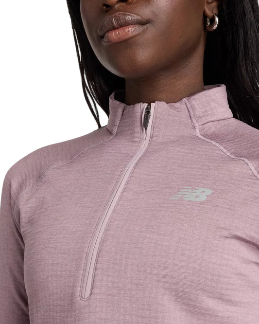 New Balance 1/2 Zip Fleece Womens - Durban Runner XS / BABY PINK
