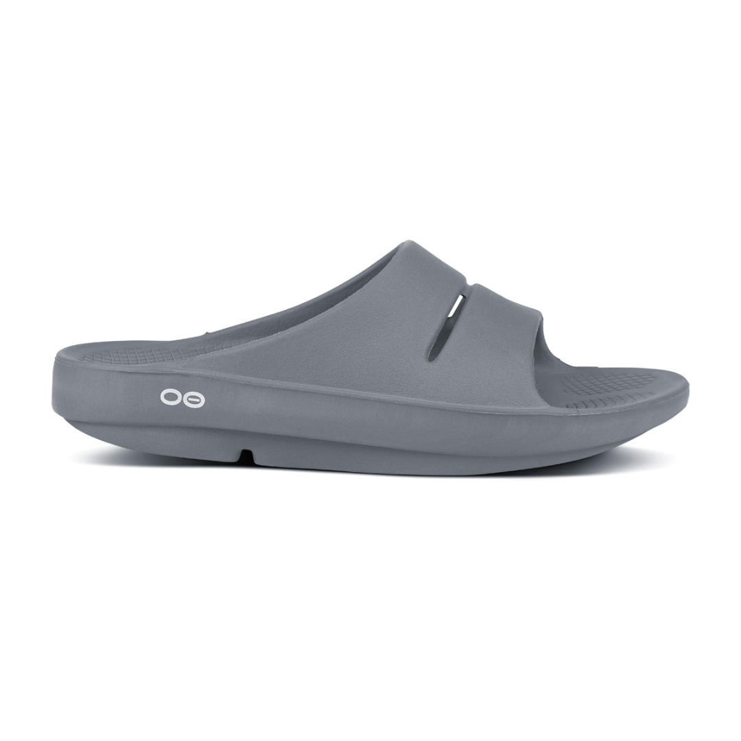 Oofos SLIDE Unisex Recovery Sandals - Durban Runner UK M10/W11 EUR44 / SLATE