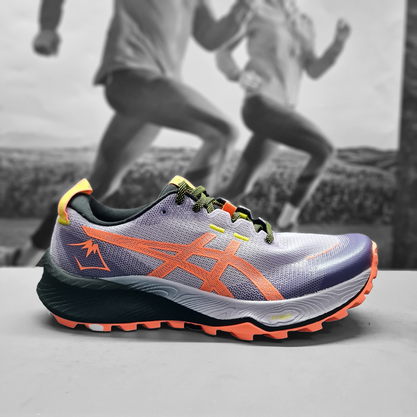 Asics Trabuco 12 Womens - Durban Runner 4.5 / faded ash rock/sun coral