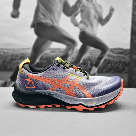 Asics Trabuco 12 Womens - Durban Runner 4.5 / faded ash rock/sun coral