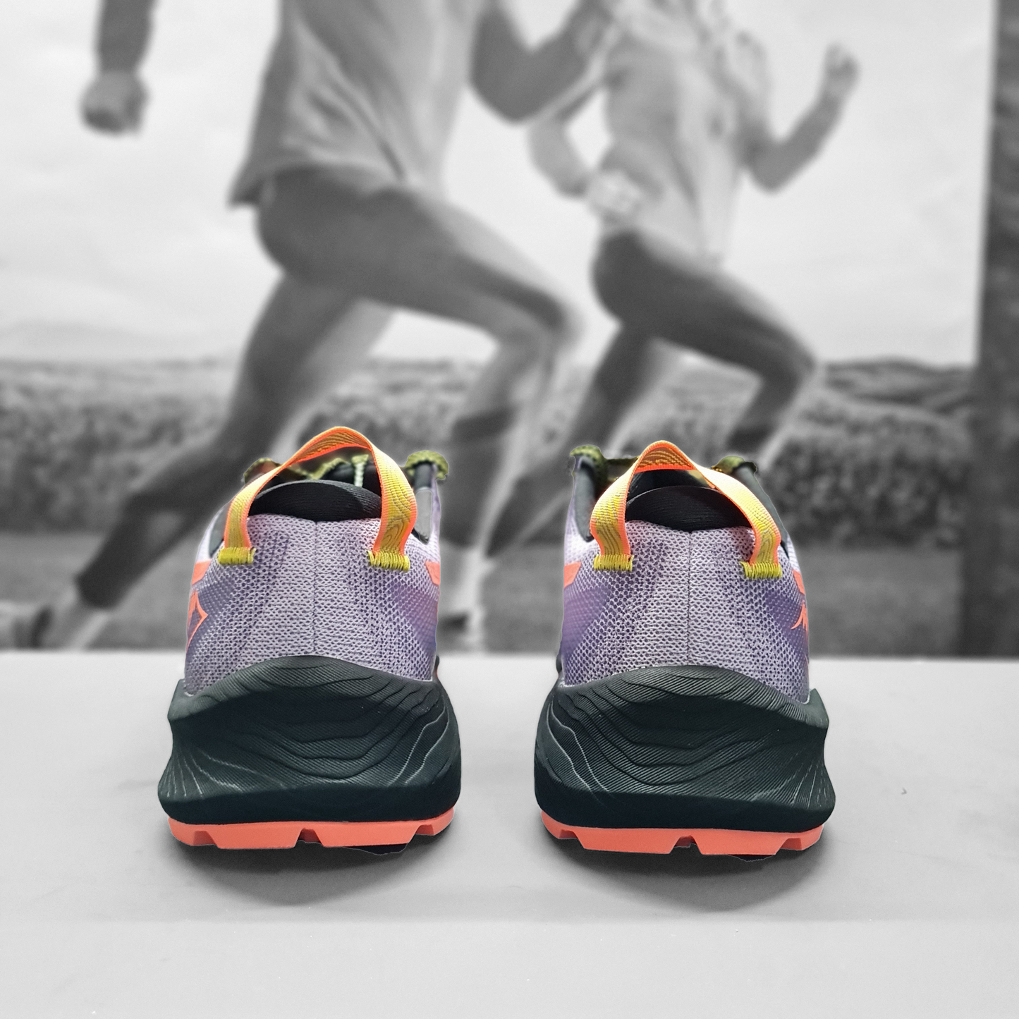 Asics Trabuco 12 Womens - Durban Runner 4.5 / faded ash rock/sun coral