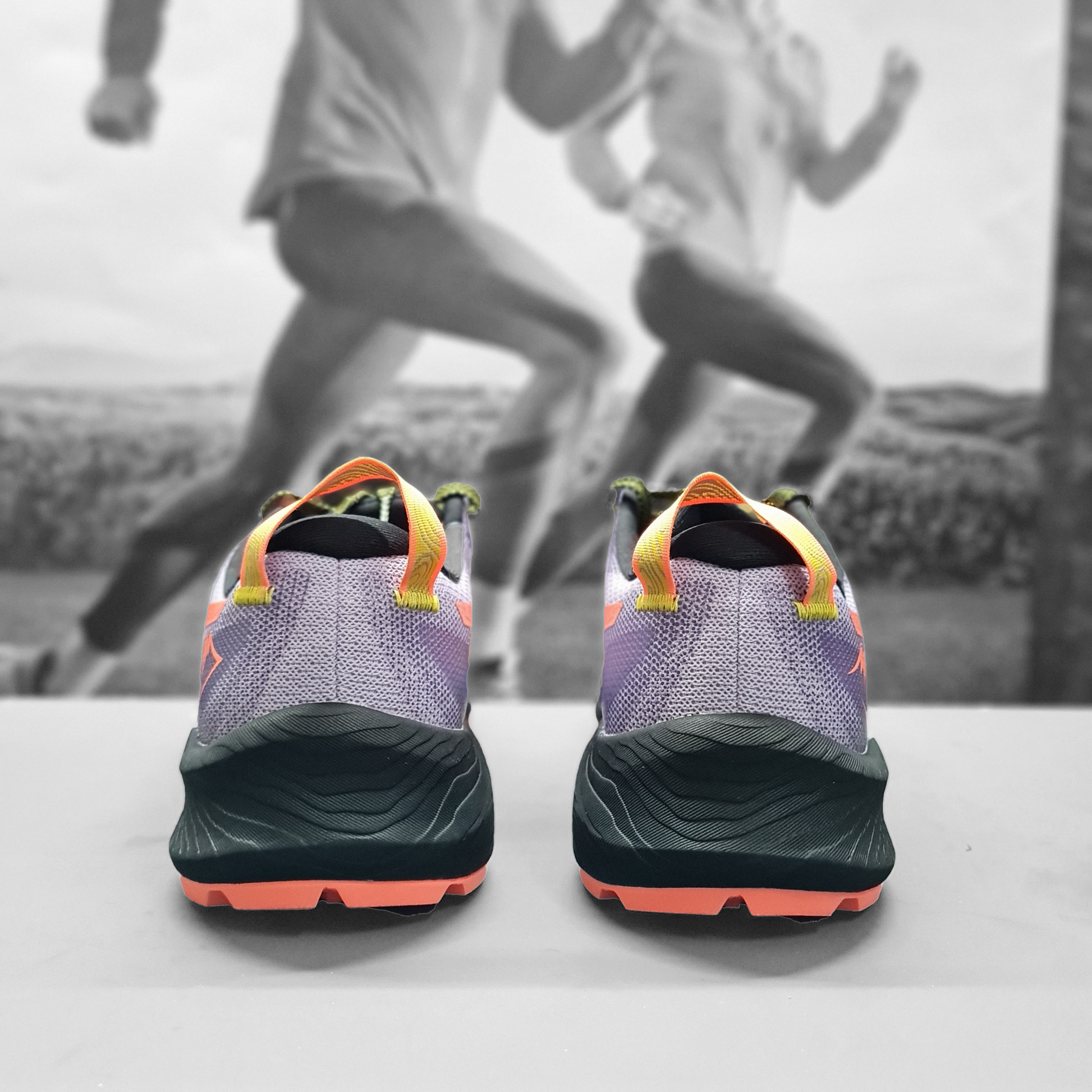 Asics Trabuco 12 Womens - Durban Runner 4.5 / faded ash rock/sun coral
