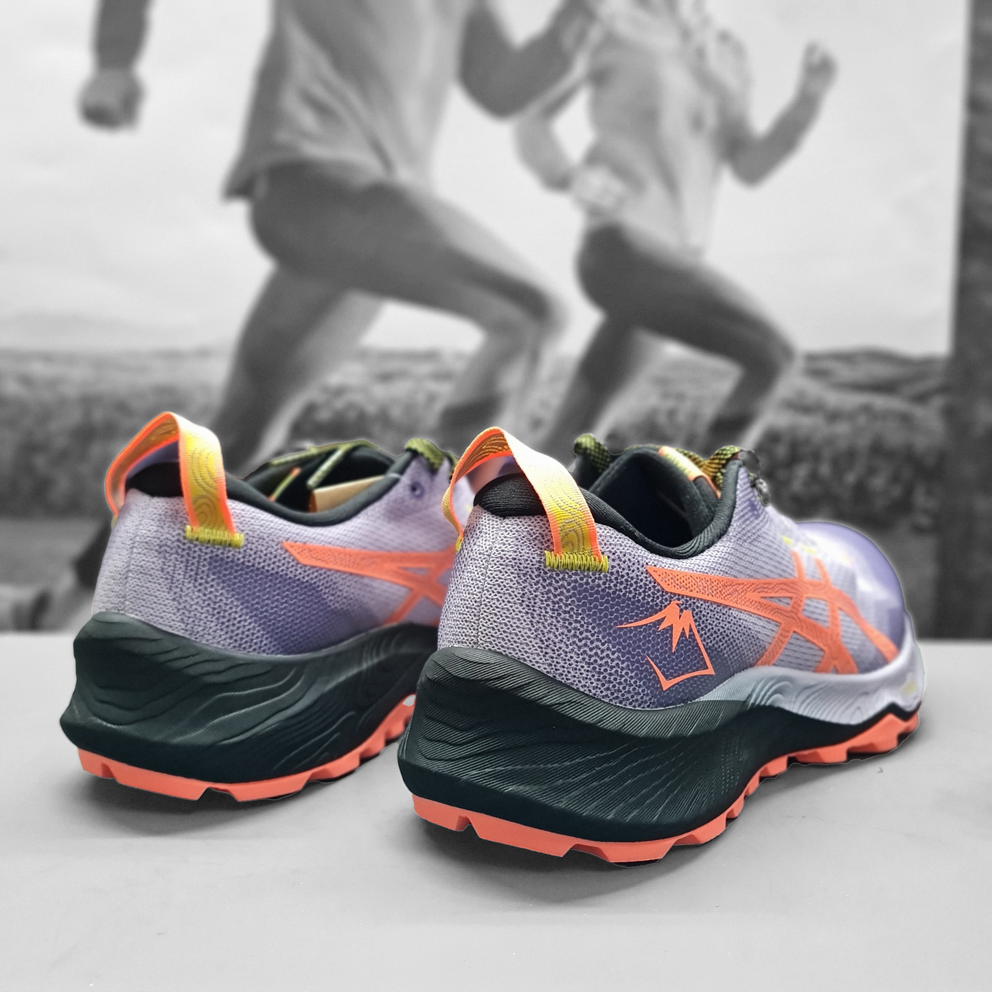 Asics Trabuco 12 Womens - Durban Runner 4.5 / faded ash rock/sun coral
