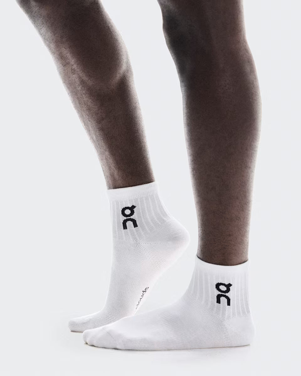 On Cloud Logo Sock Mid 3P Unisex - Durban Runner White / Medium