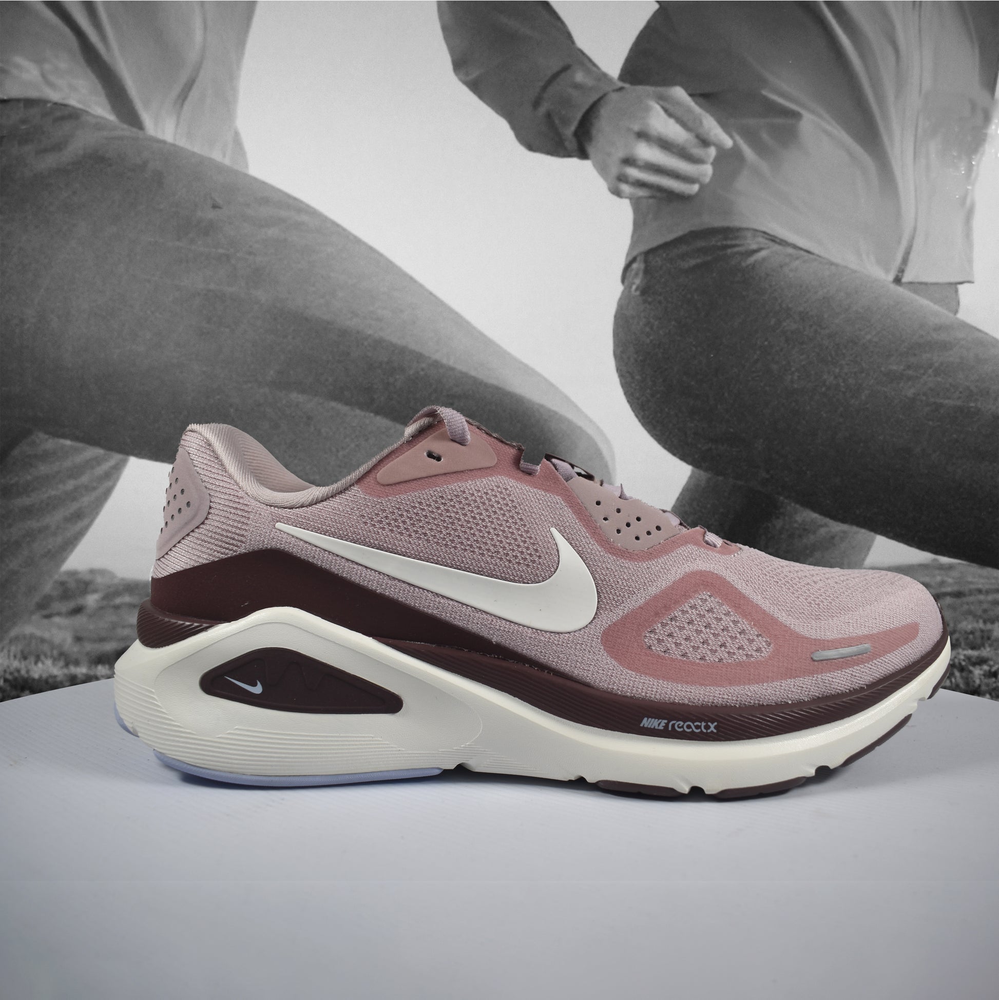 Nike Structure 26 Womens Road Running Shoes - Durban Runner 5 / Particle Rose/Sail-Tattoo-Hydrogen Blue