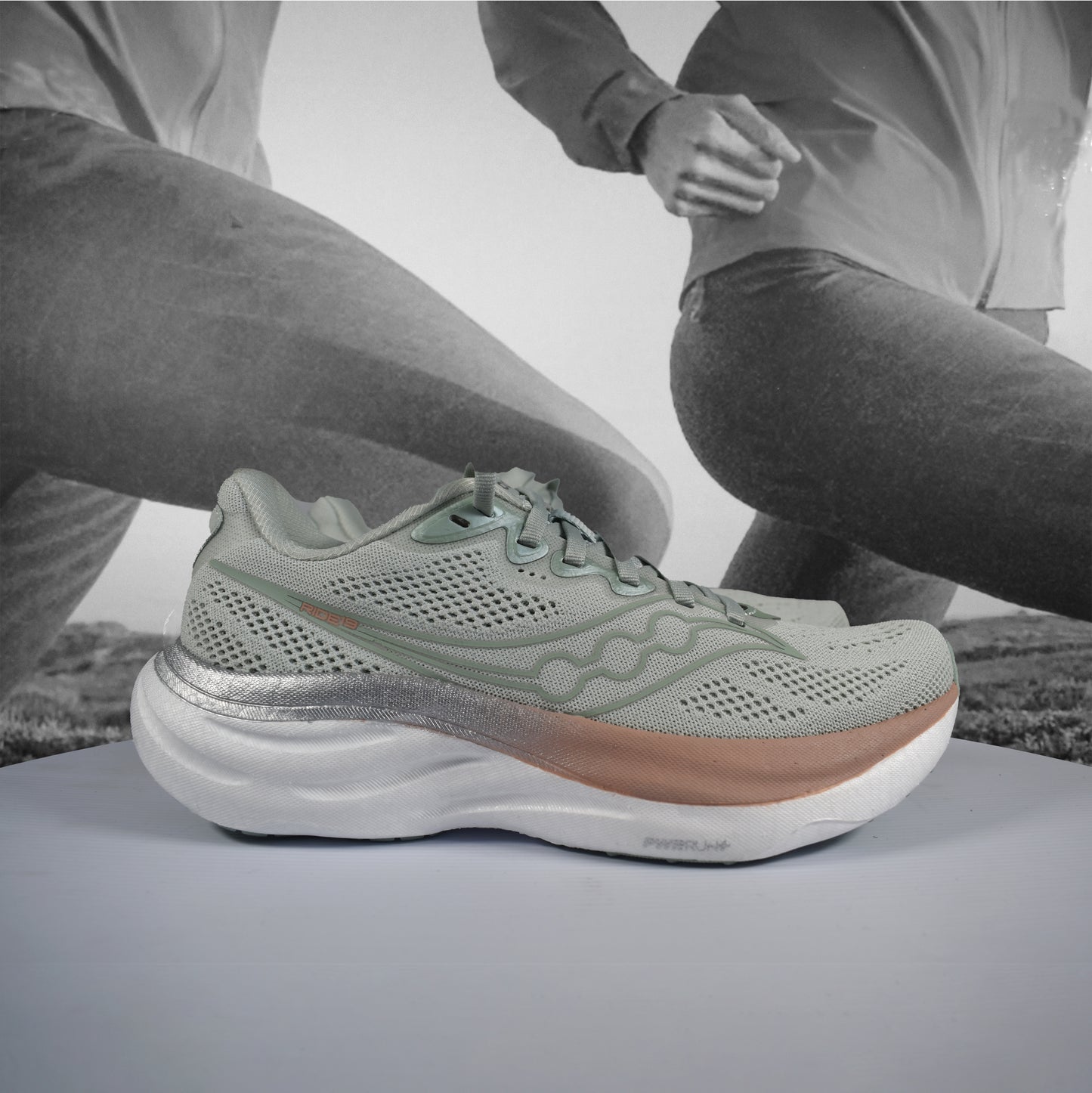 Saucony Ride 19 Womens Running Shoes - Durban Runner 4 / MIST/CAMEO