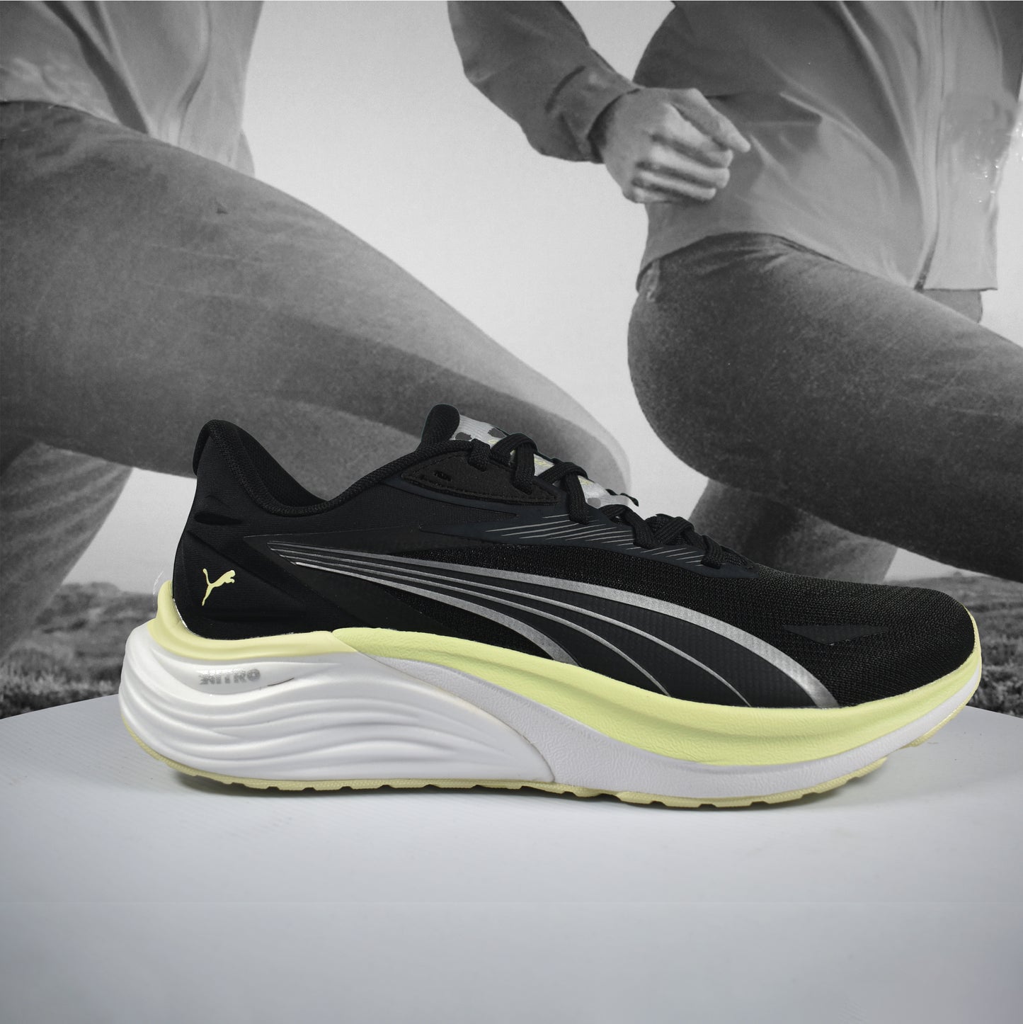 Puma Electrify NITRO 4 Womens Running Shoes - Durban Runner 5 / Black-Apple Sprit