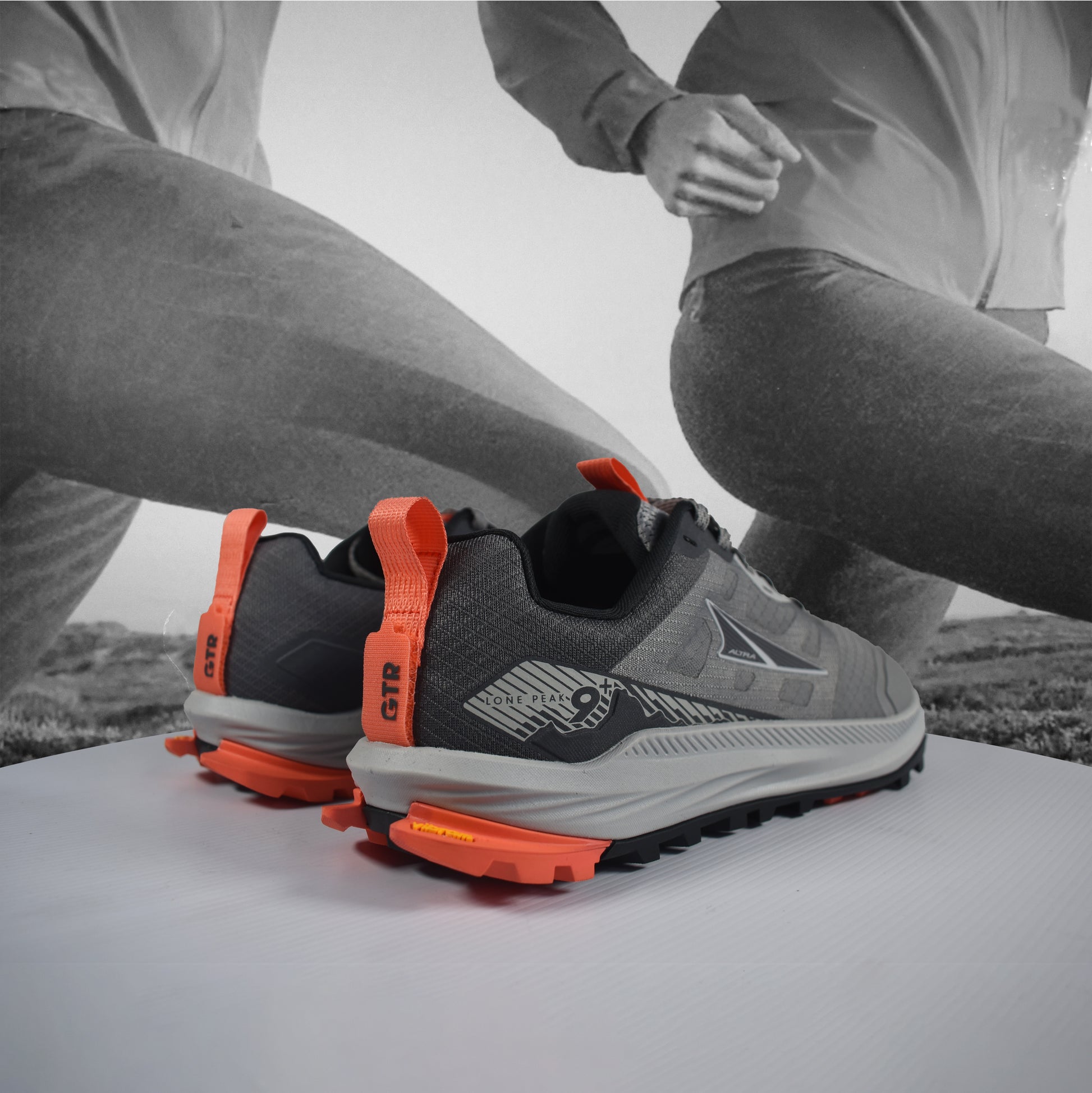 Altra Women's Lone Peak 9+ Trail Running Shoes - Durban Runner 4 / GRAY/ORANGE