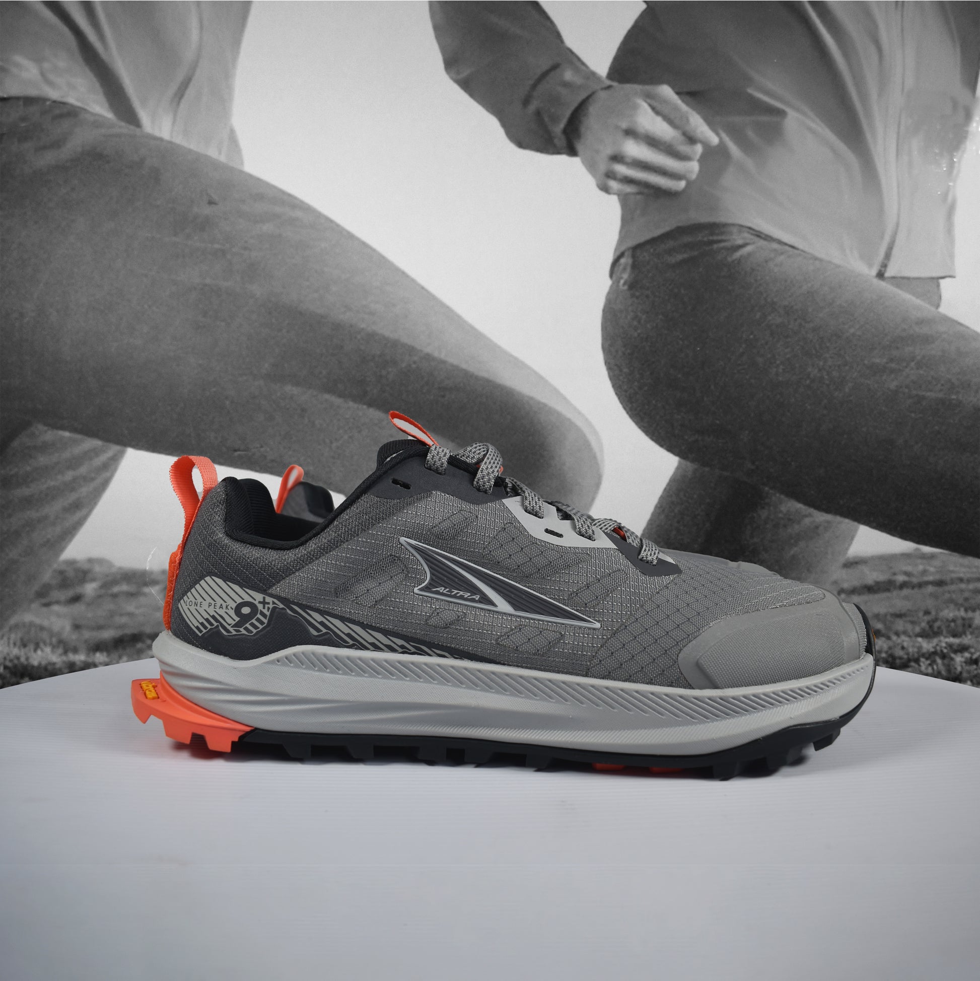 Altra Women's Lone Peak 9+ Trail Running Shoes - Durban Runner 4 / GRAY/ORANGE