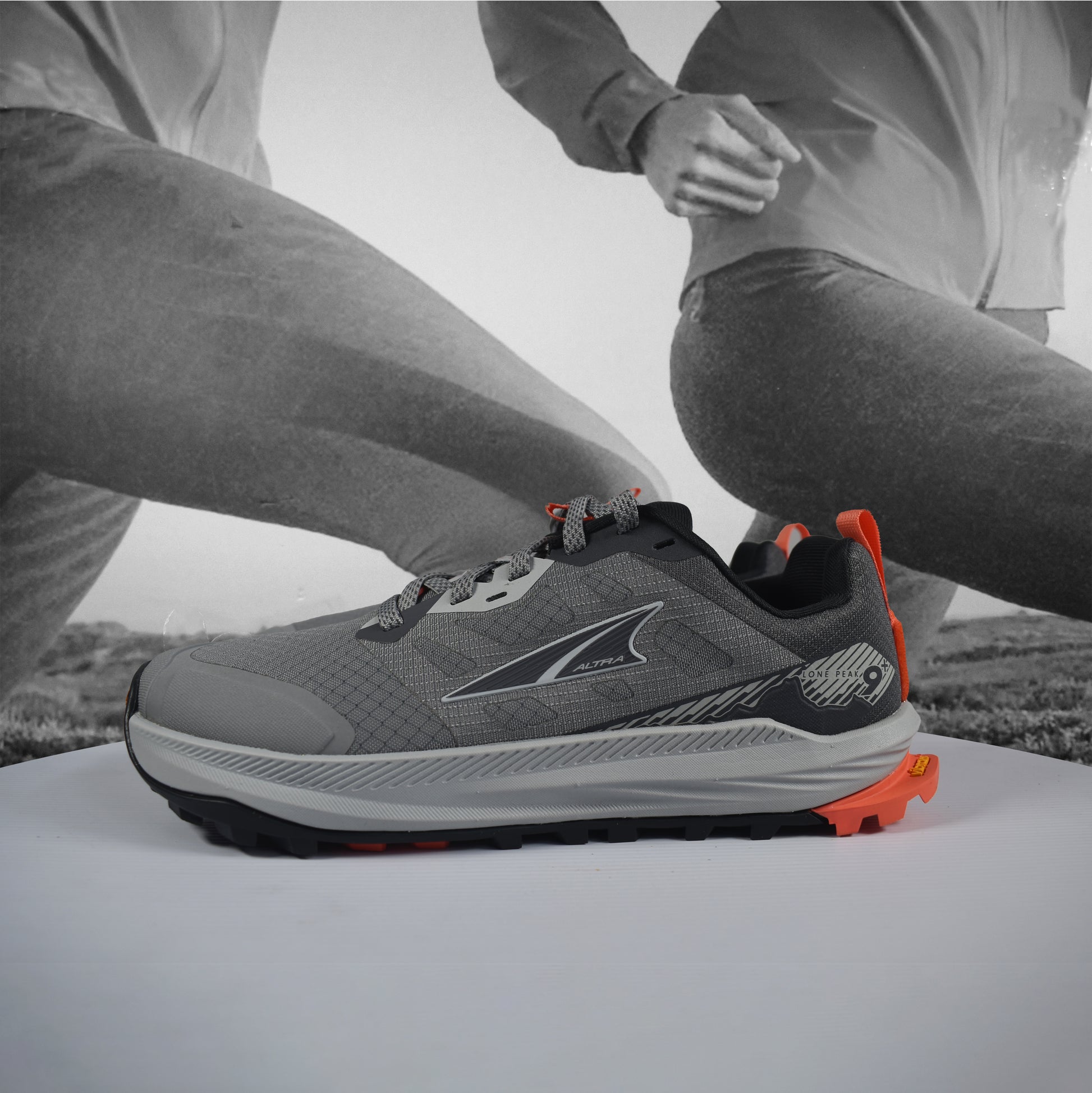 Altra Women's Lone Peak 9+ Trail Running Shoes - Durban Runner 4 / GRAY/ORANGE