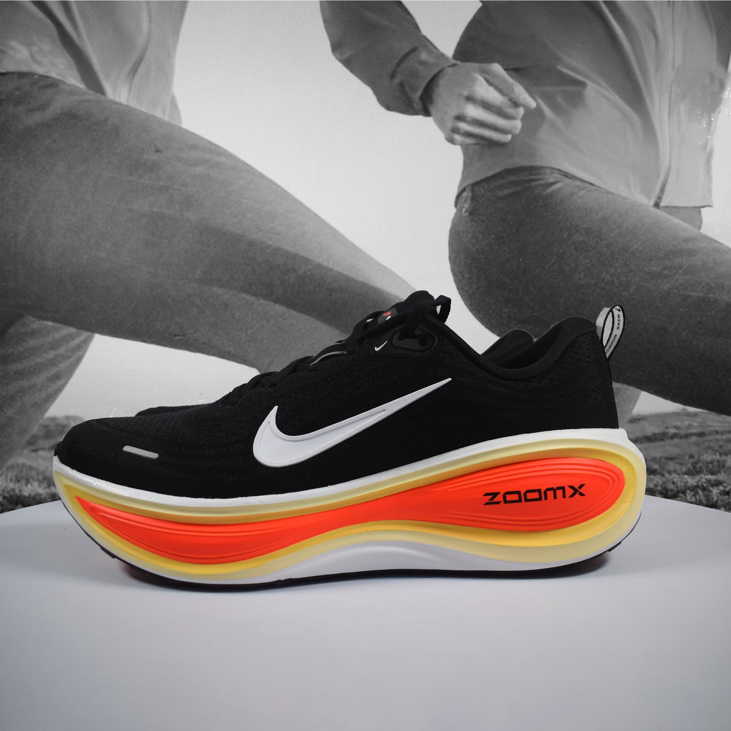 Nike Vomero Plus Men's Road Running Shoes - Durban Runner 7 / Black/White-Bright Crimson-Sail