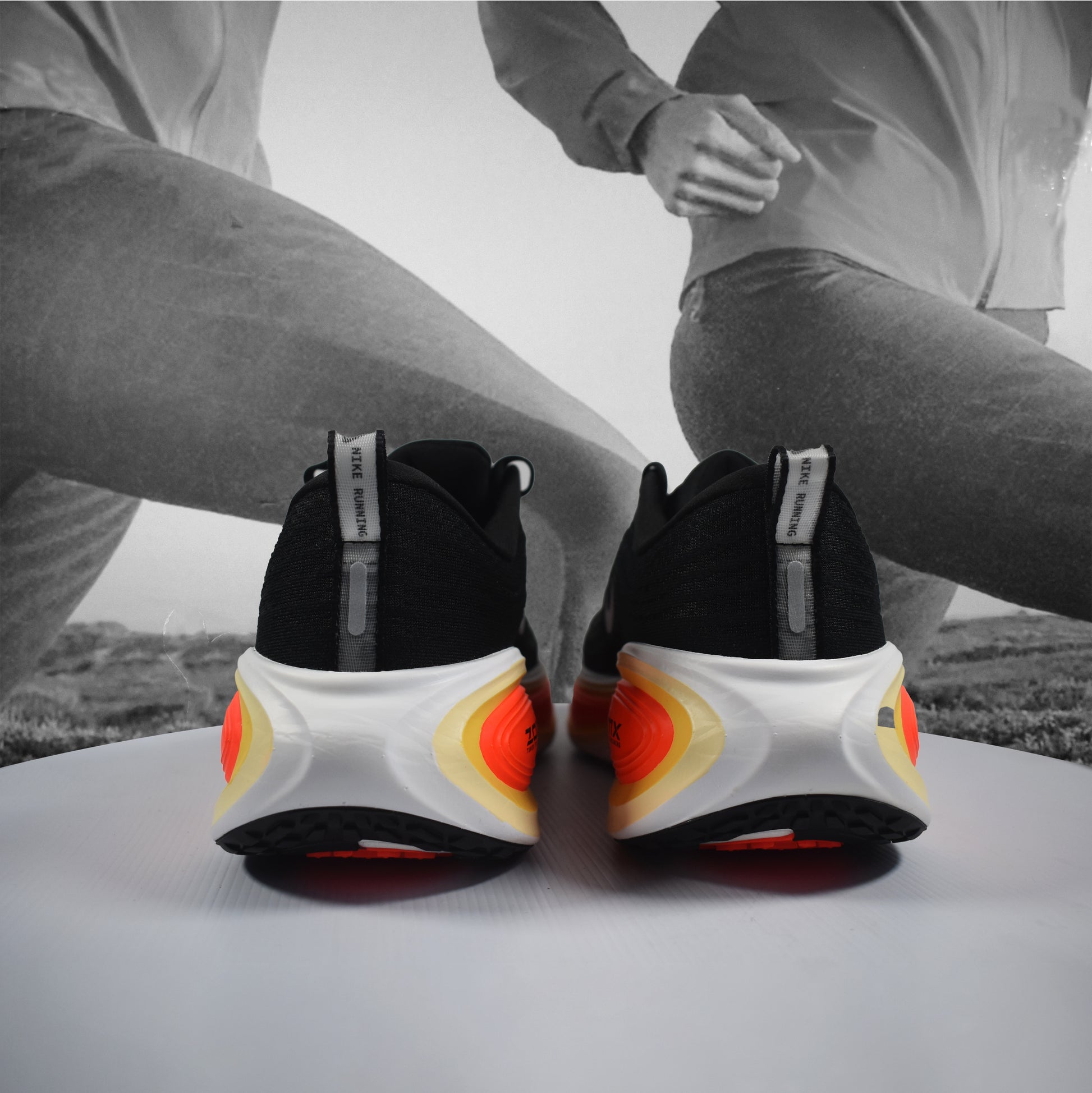 Nike Vomero Plus Men's Road Running Shoes - Durban Runner 7 / Black/White-Bright Crimson-Sail