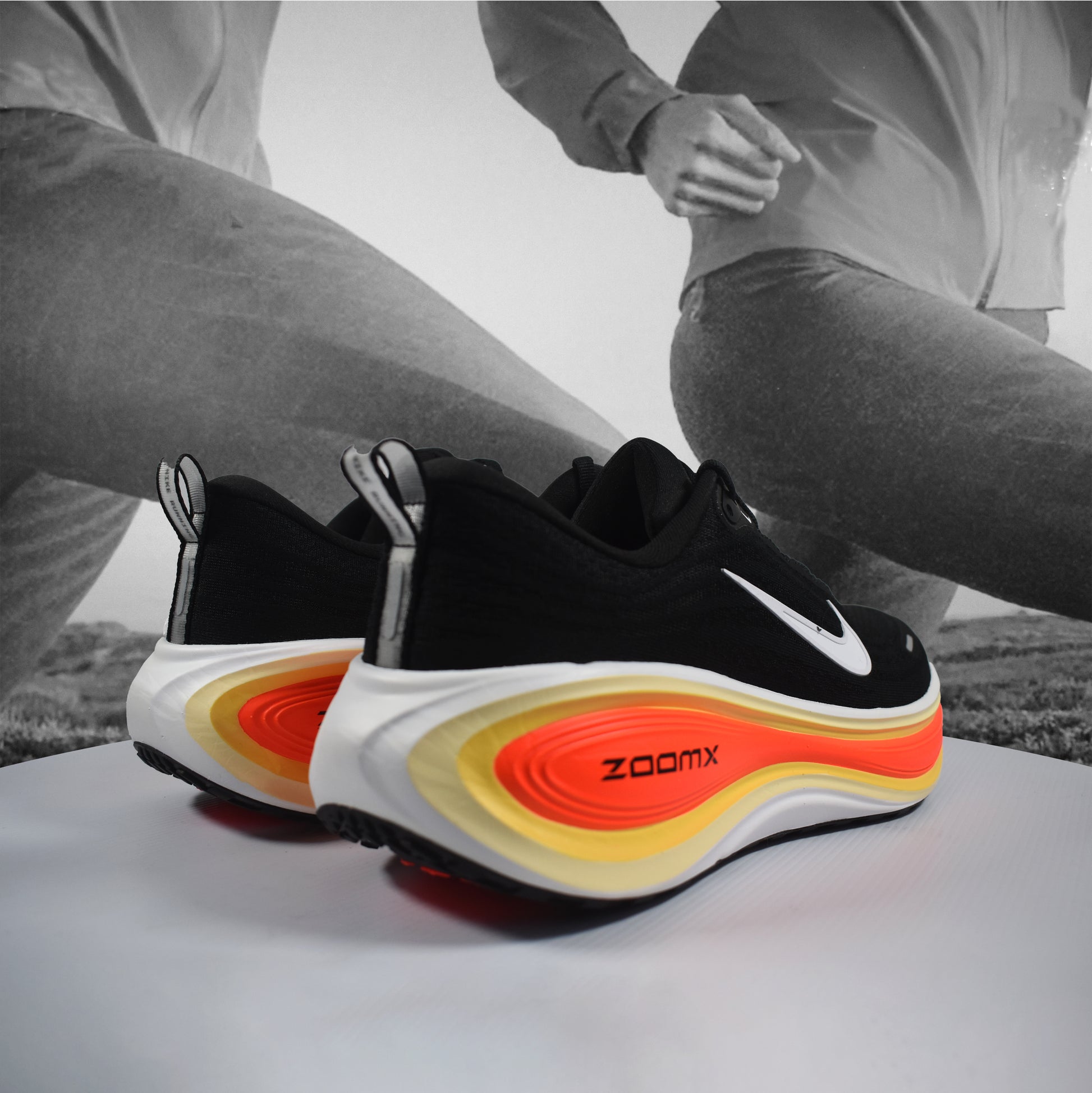 Nike Vomero Plus Men's Road Running Shoes - Durban Runner 7 / Black/White-Bright Crimson-Sail