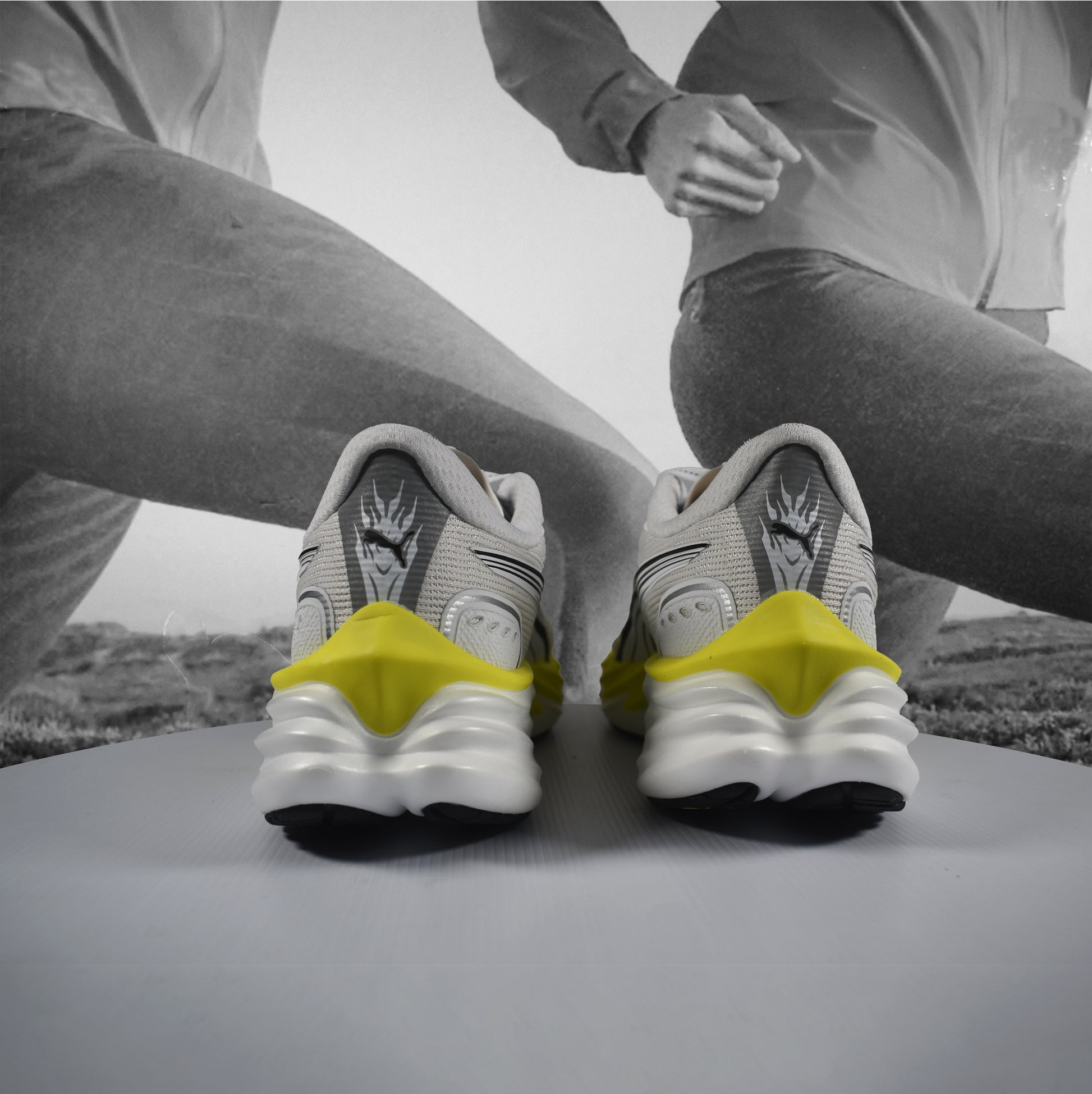 Puma Velocity NITRO 4 Mens Road Running Shoes - Durban Runner 7.5 / Puma White-Lux Lime